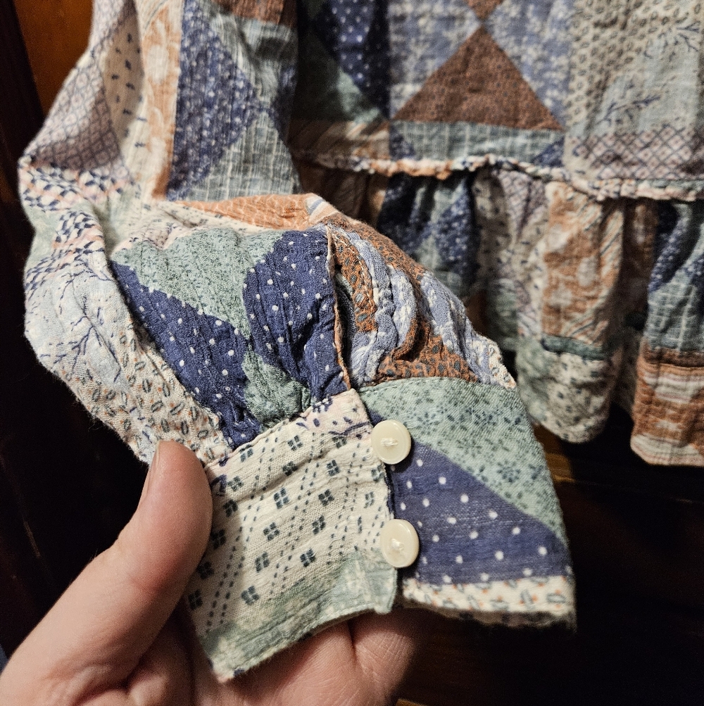 American Eagle Cottagecore Quilt Patterned Women'… - image 4